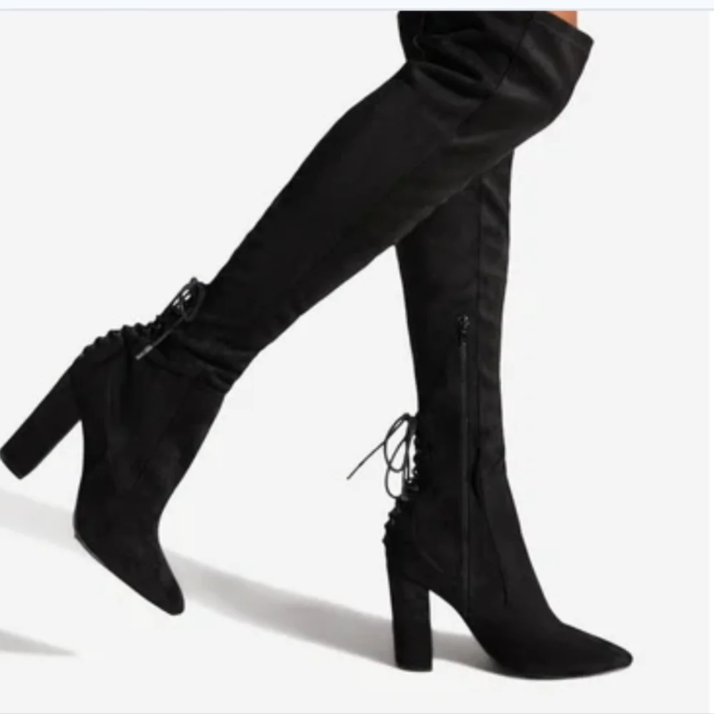 Black knee boots size 11 - Picture 1 of 7